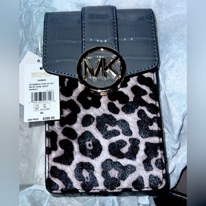Michael Kors Carmen Leopard Hair-calf Smart Phone XBody